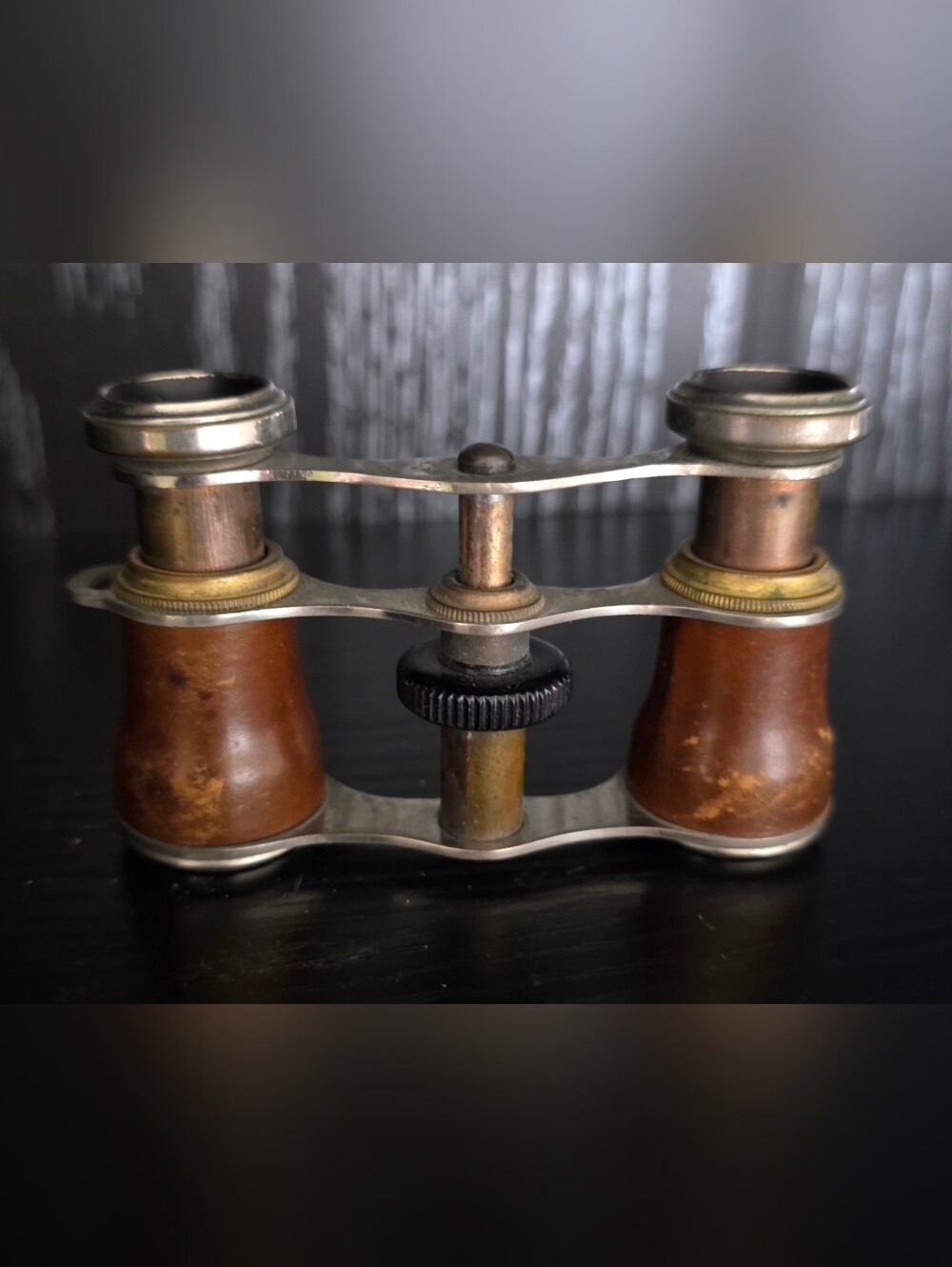 Vintage-Style Opera Glasses in Brown and Brass